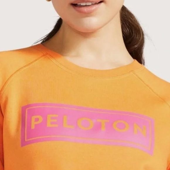 Peloton Classic Crewneck Sweatshirt Orange Size Small - Picture 2 of 5